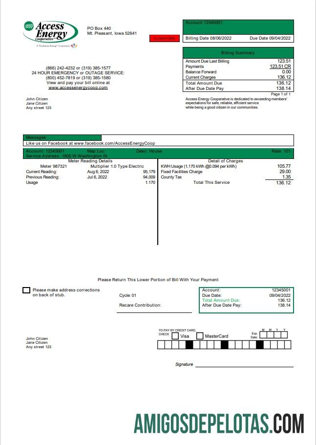 Para baixar modelo de projeto de lei de serviços públicos de cooperativa de energia de acesso de Iowa dos EUA em formato Word e PDF